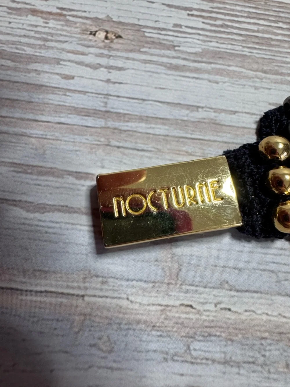 Nocturne chunky beaded Lisa bracelet gold tone bohemian